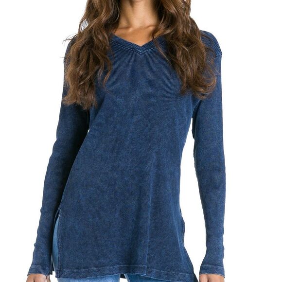 Hardtail Clothing 100% Cotton Vintage Rib Oversized Tunic Tee - Mineral Wash NWT - Picture 2 of 4